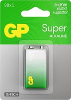 Элемент питания GP 6LR61 Super Alkaline 1604AA21-5CRSBC1 BL1 крона (батарейка) картинка 